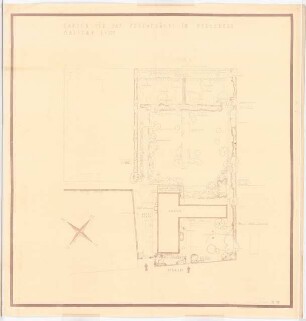 Garten am Postgebäude, Perleberg: Lageplan mit Gartenplan 1:200
