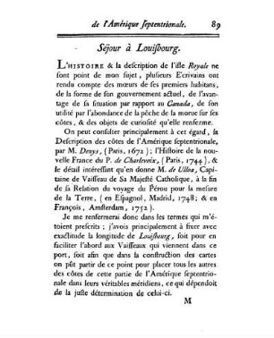 Séjour à Louisbourg.