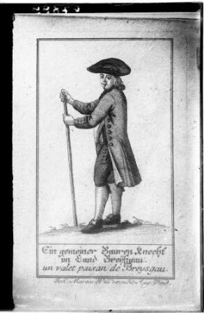 Badische Trachten Ein Bauernknecht aus Breisgau