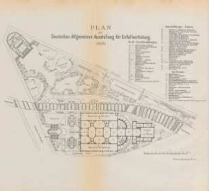 Plan der Deutschen Allgemeinen Ausstellung für Unfallverhütung. 1889