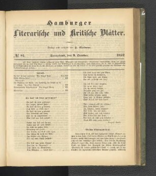 No. 81. 9. Oktober 1852