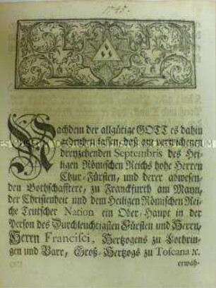 Gebet für Kaiser Franz I.