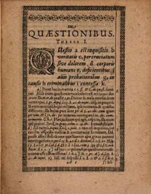 Disp. iur. de quaestionibus et tormentis