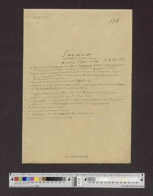 Band 118: Wintersemester 1932/1933, Hamburg