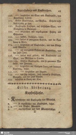 Eilfte Abtheilung. Kupferschiefer