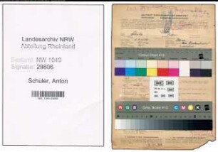 Entnazifizierung Anton Schuler , geb. 01.04.1885 (Installateur)