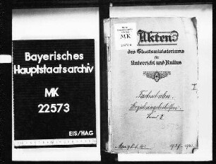 Fachschulen. Erziehungsbeihilfen.