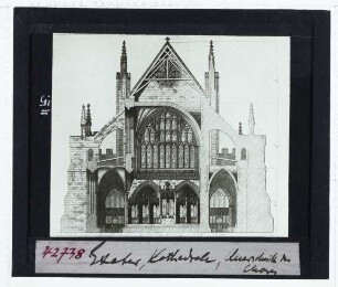 Exeter, Kathedrale St. Peter : Querschnitt der Fassade