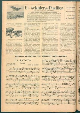El aviador del Pacifíco : Folletín de "Mundo Argentino"