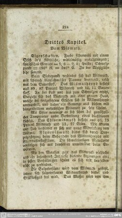 Drittes Kapitel. Vom Wismuth