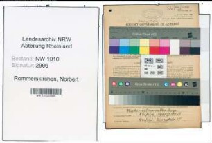 Entnazifizierung Norbert Rommerskirchen , geb. 06.01.1892 (Prokurist)