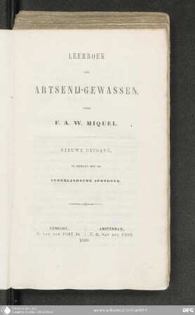 Leerboek der Artensij-Gewassen