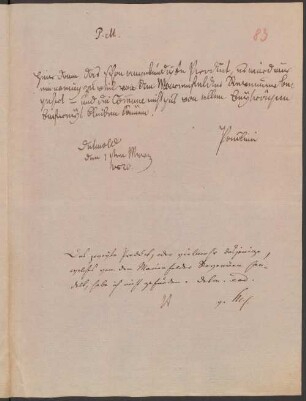 Brief von Pauline (Lippe, Fürstin) an Friedrich Simon Leopold Petri