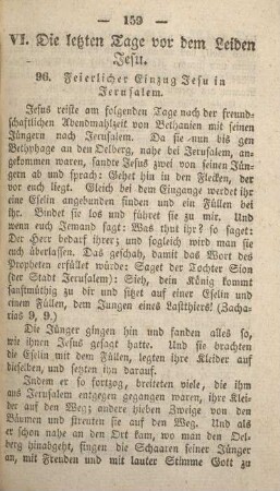 VI. Die letzten Tage vor dem Leiden Jesu.