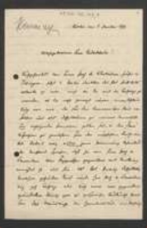 Brief von Carl Anton Henniger an Unbekannt