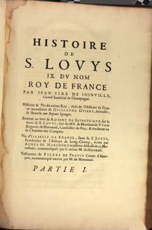 Histoire du Louis IX