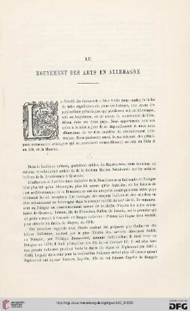 2. Pér. 32.1885: Le mouvement des arts en Allemagne