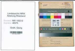 Entnazifizierung Georg Groth, geb. 01.07.1903 (Parkettverleger)