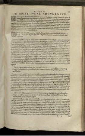 Commentarii In Secundam Et Tertiam Epistolam Ioannis Apostoli, & unam Iudae. In Epist. Iudae Argumentum