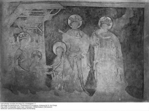 Dominikanerkirche; Wandmalerei im Kreuzgang, Anbetung der hll. drei Könige
