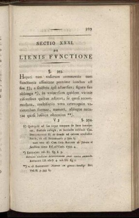 Sectio XXXI. De Lienis Functione