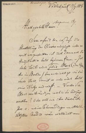 Brief an B. Schott's Söhne : 14.07.1886
