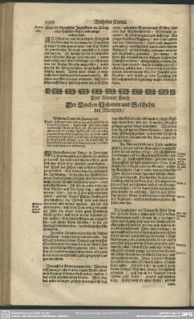 Das Neunte Buch der Kirchen-Historien und Geschichte der Märtyrer
