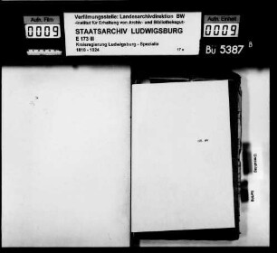 Kommunsachen: Allgemeine Gemeindeverhältnisse, Oberamt Backnang
