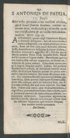 S Antonius De Padua.
