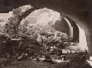 Dresden. Abbrucharbeiten "An der Mauer": Kasematten der ehemaligen Dresdner Festung (Bastion Merkur)