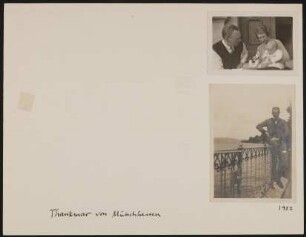 Pappe mit drei Fotografien von Thankmar von Münchhausen