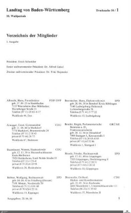 Drucksachen 1-300: Anträge, Anfragen, Gesetzentwürfe
