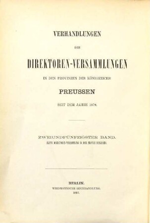 Verhandlungen der Direktoren-Versammlungen der Provinzen Preussens : seit dem Jahre 1879. 52. 1897 = Direktoren - Vers. 11