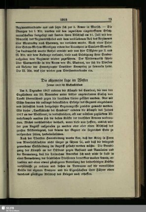 Die allgemeine Lage im Westen