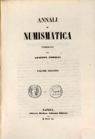 Annali di numismatica, 2