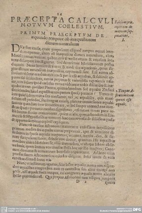 PRAECEPTA CALCULI MOTUUM COELESTIUM.