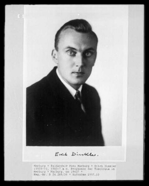 Erich Dinkler (1909-?), 1943-? a.o. Professor der Theologie in Marburg