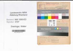 Entnazifizierung Walter Dueringer, geb. 23.09.1907 (Verwaltungsobersekretaer)