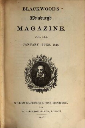 Blackwood's Edinburgh magazine. 59, 59. 1846