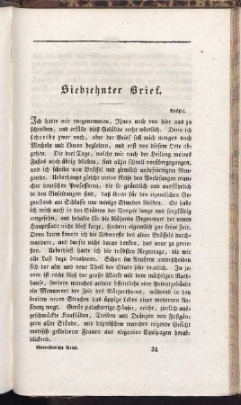 Siebzehnter Brief.