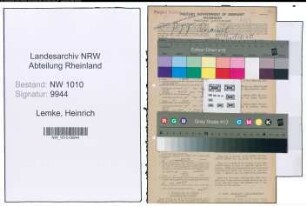 Entnazifizierung Heinrich Lemke , geb. 01.05.1887 (Postbeamter)