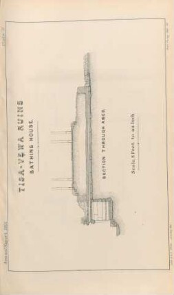 Plate "D". Tisa-Vewa Ruins. Bathing House. Section through ABCD