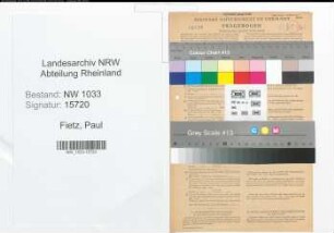 Entnazifizierung Paul Fietz , geb. 19.03.1921 (Schlosser)
