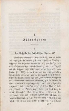 359-399 Die Aufgabe der katholischen Apologetik