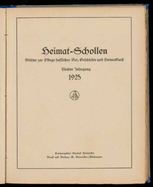 Heimat-Schollen 1925