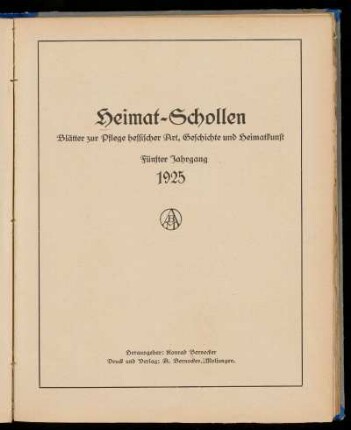 Heimat-Schollen 1925