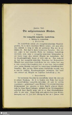 Zweiter Teil: Die aufgenommenen Kirchen