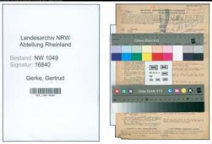 Entnazifizierung Gertrud Gerke , geb. 18.09.1898 (Handelslehrerin)