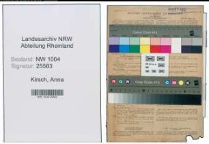 Entnazifizierung Anna Kirsch , geb. 17.05.1904 (Staedt.Angestellter)
