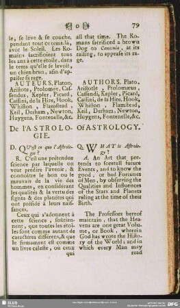 De l'Astrologie